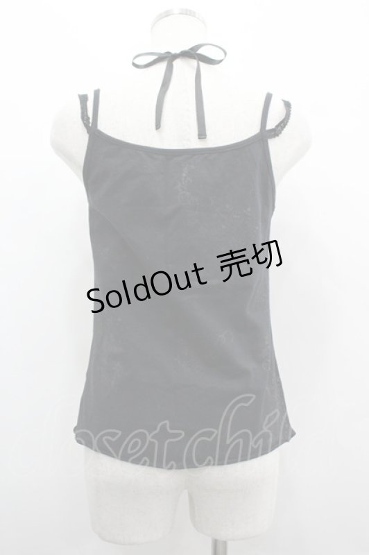 画像2: H jelly / 王冠&蛇ptキャミソール  ブラック×レッド I-26-04-24-013-HN-TO-SA-ZI (2)