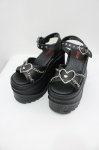 画像1: Demonia /ACK VEGAN LEATHER PLATFORM SANDALS  黒 I-26-04-24-123-PU-SH-TE-ZI (1)