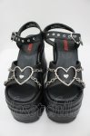 画像2: Demonia /ACK VEGAN LEATHER PLATFORM SANDALS  黒 I-26-04-24-123-PU-SH-TE-ZI (2)
