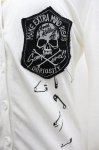 画像3: GHOST of HARLEM / スカルワッペン&安全ピンptカーディガン  ホワイト I-26-04-24-014-GL-TO-SA-ZI (3)