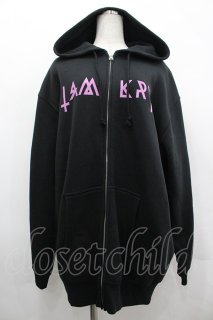 KRY CLOTHING / 「DAVIDE」ZIPパーカー XXL 黒×ラベンダー I-26-04-24