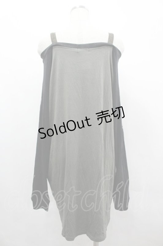 画像2: Qutie Frash / 龍プリントラグランカットソー  黒Ｘカーキ I-26-04-24-019-QU-TO-SA-ZI (2)