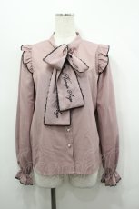 画像1: NOEMIE / ボウタイブラウス  ピンク I-26-04-26-001-LO-BL-SA-ZI (1)