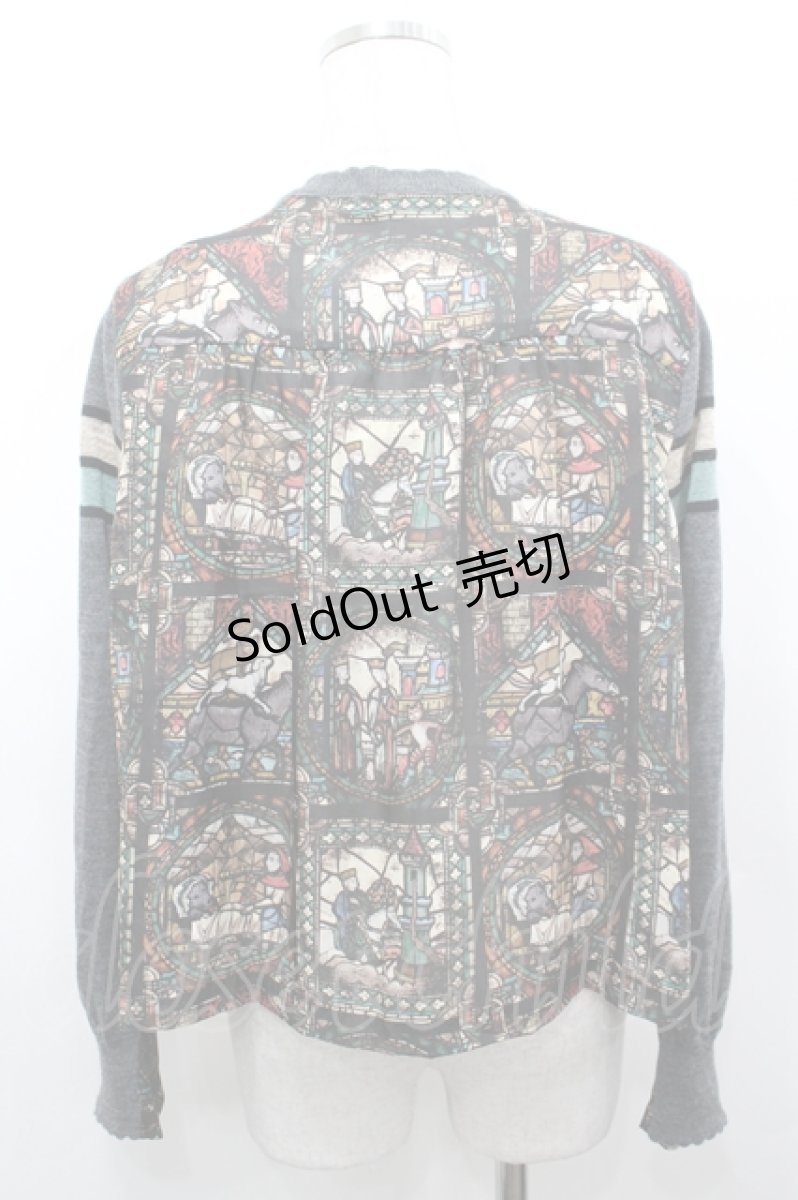 画像2: Jane Marple / ステンドグラスカーディガン  グレー I-26-04-26-004-JM-TO-SA-ZI (2)