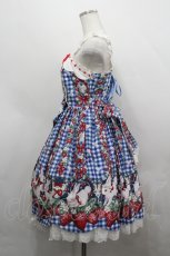画像2: Angelic Pretty / Ribbon Berry Bunnyジャンパースカート  青 I-26-04-26-036-AP-OP-SA-ZI (2)