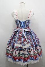 画像3: Angelic Pretty / Ribbon Berry Bunnyジャンパースカート  青 I-26-04-26-036-AP-OP-SA-ZI (3)