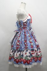 画像4: Angelic Pretty / Ribbon Berry Bunnyジャンパースカート  青 I-26-04-26-036-AP-OP-SA-ZI (4)
