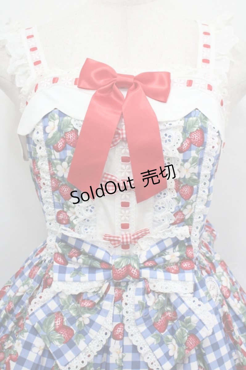 画像5: Angelic Pretty / Ribbon Berry Bunnyジャンパースカート  青 I-26-04-26-036-AP-OP-SA-ZI (5)