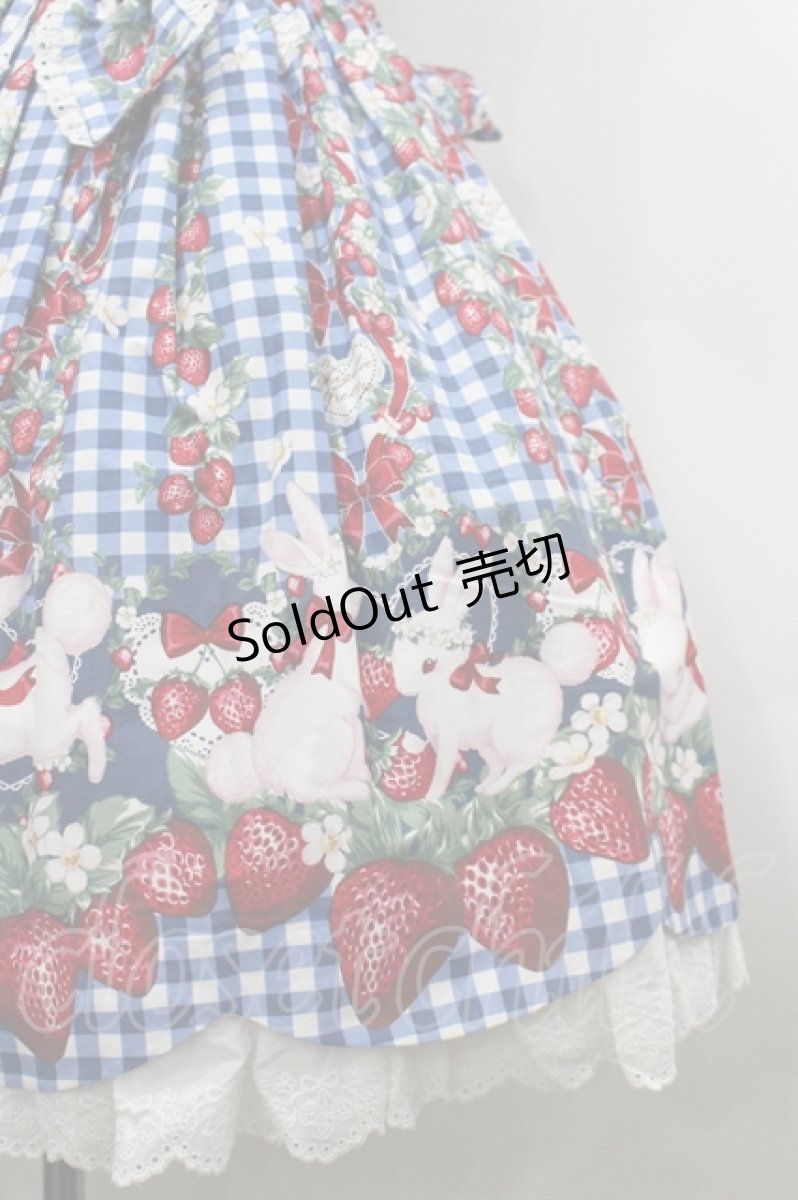 画像6: Angelic Pretty / Ribbon Berry Bunnyジャンパースカート  青 I-26-04-26-036-AP-OP-SA-ZI (6)