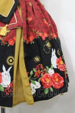 画像6: metamorphose / 風花のゆきうさぎタックジャンパースカート  赤 I-26-04-26-040-ME-OP-SA-ZI (6)