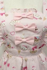 画像3: axes femme kawaii / ダイナーカフェジャンパースカート  ピンク I-26-04-26-054-AX-OP-SA-ZI (3)