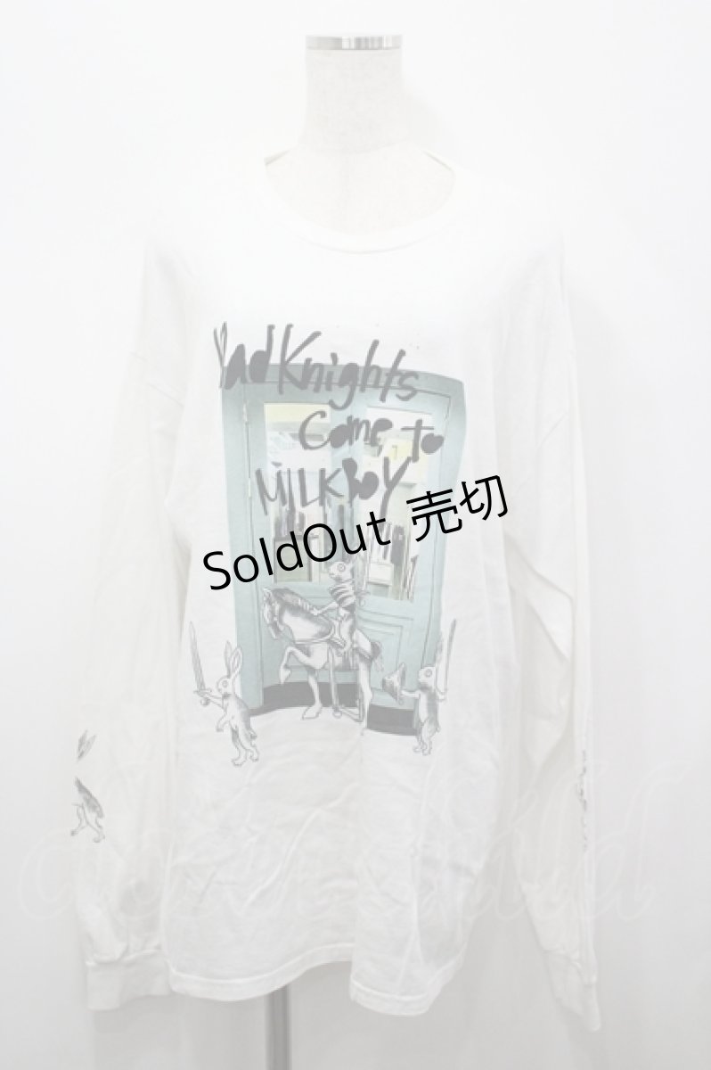 画像1: MILKBOY / Welcome L.S. TEE  白 I-26-04-26-059-MB-TO-SA-ZI (1)