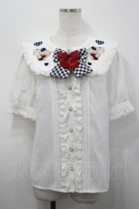 画像1: Amavel / Dreaming Kitten Picnicブラウス  ネイビー I-26-04-26-061-CA-BL-SA-ZI (1)