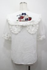 画像2: Amavel / Dreaming Kitten Picnicブラウス  ネイビー I-26-04-26-061-CA-BL-SA-ZI (2)