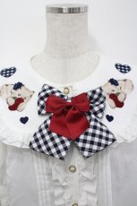 画像3: Amavel / Dreaming Kitten Picnicブラウス  ネイビー I-26-04-26-061-CA-BL-SA-ZI (3)