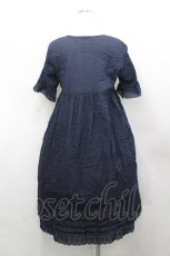 画像3: PINK HOUSE / コットンレース使いワンピース  紺 I-26-04-26-062-LO-OP-SA-ZI (3)