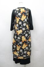 画像3: PINK HOUSE / 勿忘草&くまタブリエ付カットソーワンピース  黒 I-26-04-26-063-LO-OP-TE-ZI (3)