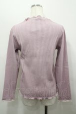 画像2: axes femme / 刺繍リブカットPO  ラベンダー I-26-04-26-008-AX-TO-SA-ZI (2)