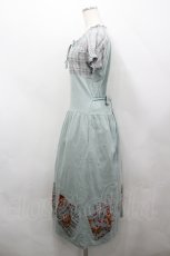 画像2: PINK HOUSE / チェリー柄パッチワークカットソーワンピース  サックス I-26-04-26-065-LO-OP-TE-ZI (2)