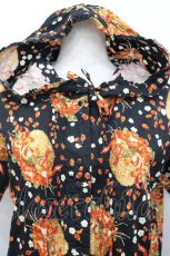 画像4: PINK HOUSE / いちごバスケット柄たくし上げフード半袖ワンピース  黒 I-26-04-26-067-LO-OP-TE-ZI (4)