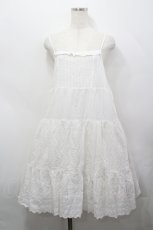 画像1: PINK HOUSE / 切替コットンキャミワンピース  白 I-26-04-26-068-LO-OP-TE-ZI (1)