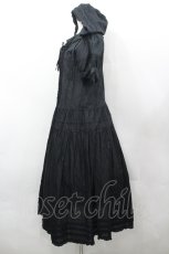 画像2: PINK HOUSE / フード付ティアードワンピース  黒 I-26-04-26-071-LO-OP-TE-ZI (2)