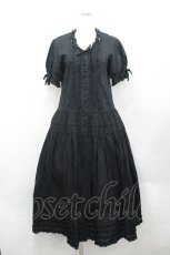 画像4: PINK HOUSE / フード付ティアードワンピース  黒 I-26-04-26-071-LO-OP-TE-ZI (4)