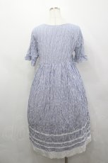 画像3: PINK HOUSE / コットンレース使いワンピース  青ストライプＸ白 I-26-04-26-074-LO-OP-SA-ZI (3)