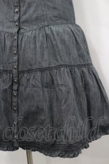 画像5: PINK HOUSE / スナップボタン半袖チュニックブラウス  黒デニム I-26-04-26-075-LO-BL-SA-ZI (5)