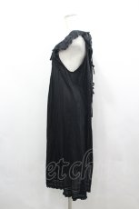 画像2: PINK HOUSE / フリルタブリエ  黒 I-26-04-26-077-LO-OP-TE-ZI (2)