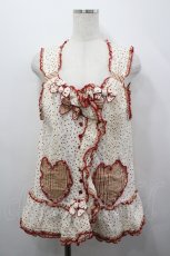 画像1: PINK HOUSE / ハートくまさんぬいぐるいみベスト  アイボリー I-26-04-26-078-LO-TO-TE-ZI (1)