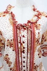 画像4: PINK HOUSE / チェックくまさんハート半袖ワンピース  アイボリー×赤 I-26-04-26-079-LO-OP-TE-ZI (4)