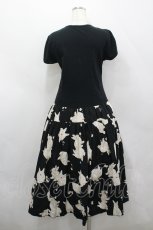 画像3: PINK HOUSE / うさぎさん総柄カットワンピース  黒Ｘ白 I-26-04-26-081-LO-OP-SA-ZI (3)