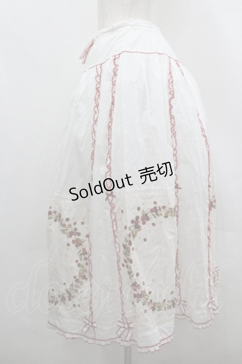 画像2: PINK HOUSE / 野いちごリースパッチスカート  白 I-26-04-26-085-LO-SK-TE-ZI (2)