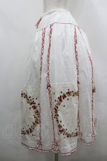 画像2: PINK HOUSE / 野いちごリースパッチスカート  白 I-26-04-26-085-LO-SK-TE-ZI (2)