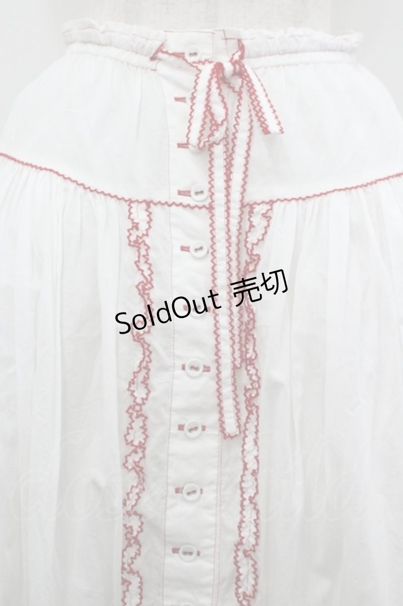 画像4: PINK HOUSE / 野いちごリースパッチスカート  白 I-26-04-26-085-LO-SK-TE-ZI (4)
