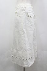 画像2: PINK HOUSE / 裾レース&丸スタッズスカート M 白 I-26-04-26-089-LO-SK-SA-ZI (2)