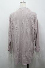 画像2: axes femme / 花刺繍ロングニットカーディガン  ピンク I-26-04-26-012-AX-TO-SA-ZI (2)