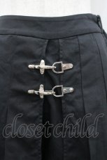 画像4: Rasvoa / ファイヤーバックルミディスカート F 黒 I-26-04-26-091-LO-SK-SA-ZI (4)