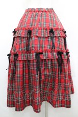 画像3: Candy Stripper / チェックリボンスカート  赤チェックＸ黒 I-26-04-26-093-PU-SK-SA-ZI (3)