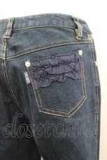 画像3: PINK HOUSE / 裾ピコフリル編み上げデニムパンツ M 青デニム I-26-04-26-095-LO-PA-SA-ZI (3)