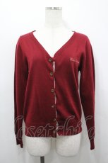 画像1: Ank Rouge / ロゴ刺繍ニットカーディガン  ボルドー I-26-04-26-002-CA-TO-SA-ZI (1)