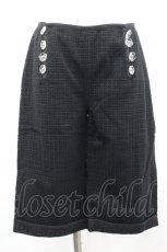 画像1: PINK HOUSE / お花ボタンハーフパンツ S 黒 I-26-04-26-101-LO-PA-SA-ZI (1)