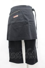 画像2: PINK HOUSE / カフェエプロン風タブリエ付きパンツ M 黒 I-26-04-26-102-LO-PA-SA-ZI (2)