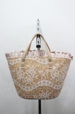 画像1: axes femme / リボンチャーム付きかごバッグ   I-26-04-26-109-AX-BG-SA-ZI (1)