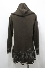 画像2: axes femme / フード付きライン入りリボンカーディガン  ブラウン I-26-04-26-015-AX-TO-SA-ZI (2)