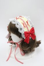 画像1: LOLITAその他(お買取対象外) / リボン&チェックヘッドドレス  イエローＸ赤 I-26-04-26-113-LO-AC-SA-ZI (1)