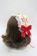 画像2: LOLITAその他(お買取対象外) / リボン&チェックヘッドドレス  イエローＸ赤 I-26-04-26-113-LO-AC-SA-ZI (2)