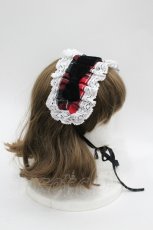画像2: Eri Aino's Collection / シャーロットの水曜日ヘッドドレス  赤チェック I-26-04-26-114-PU-AC-SA-ZI (2)