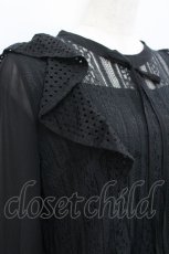 画像3: axes femme POETIQUE / 肩フリルレースブラウス  黒 I-26-04-26-018-AX-BL-SA-ZI (3)